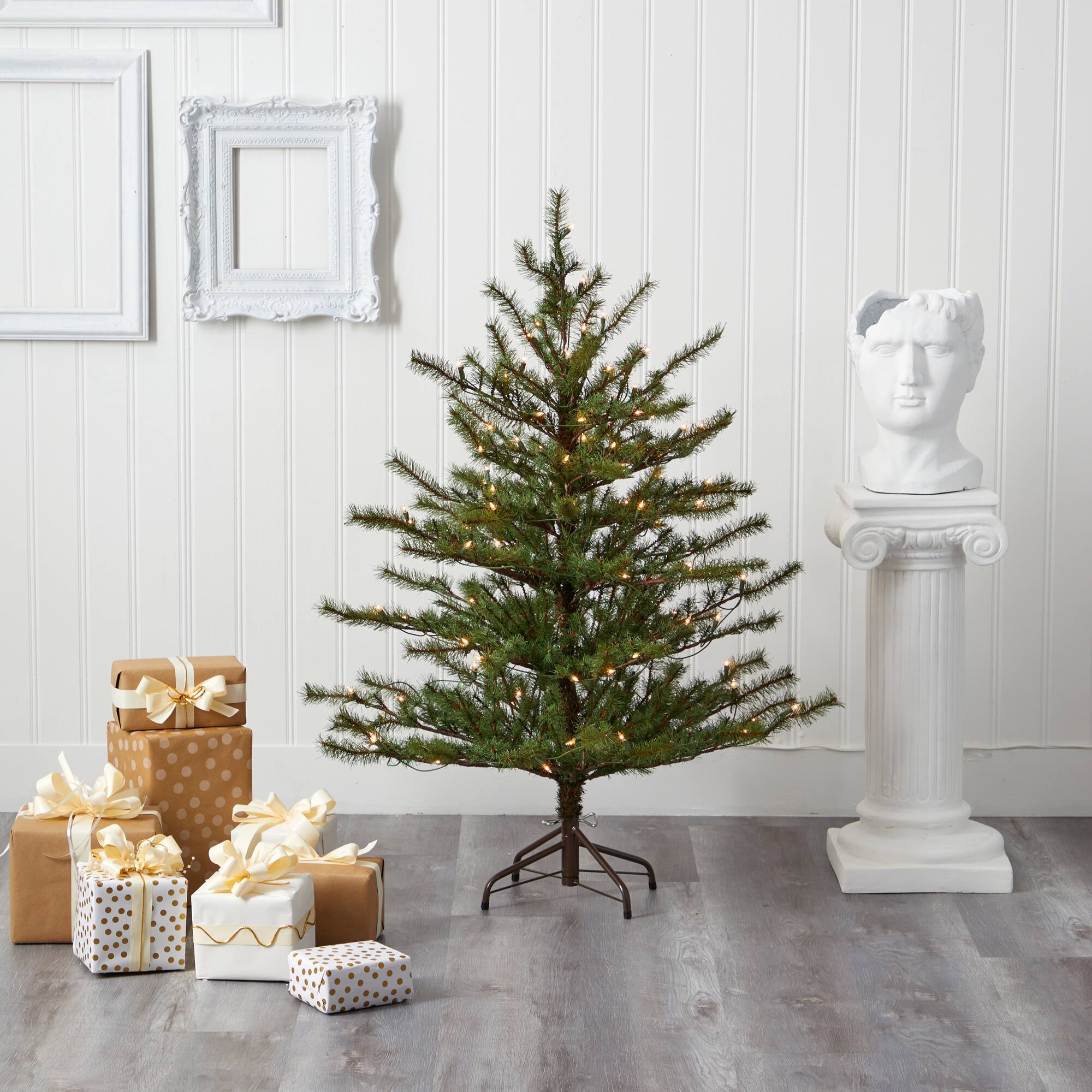4ft. Pre-Lit Vancouver Mountain Pine Artificial Christmas Tree with Clear Lights